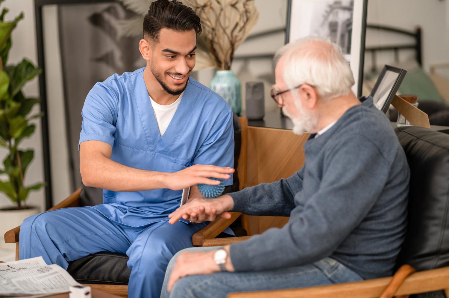Caregiver supporting daily living